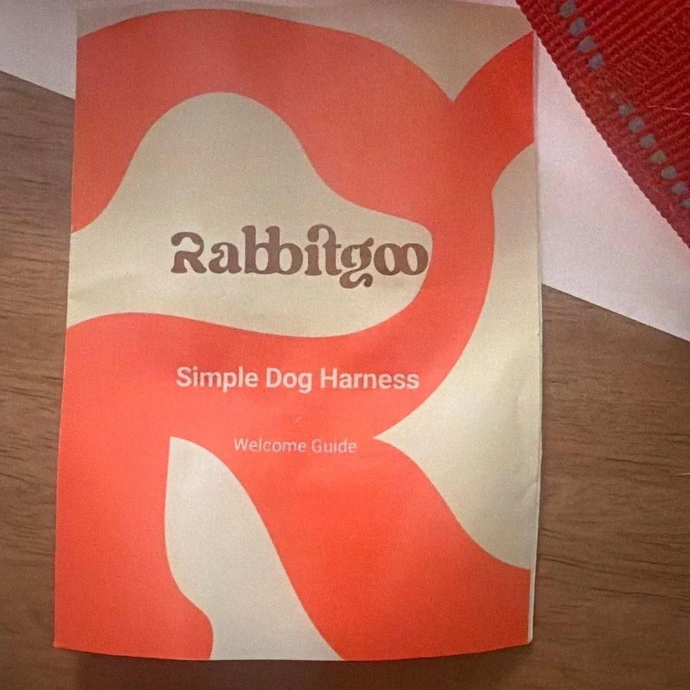 Rabbitgoo Orange Simple Dog Harness Reflective Stripes Medium